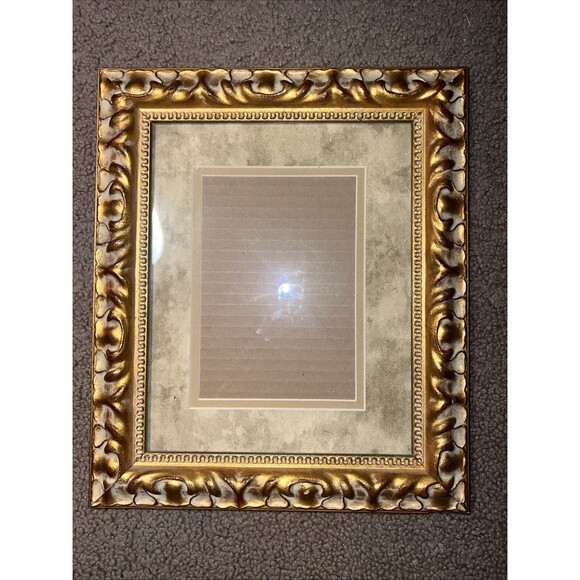 8 X 10 Baroque Style Gold Scrolled Frame Wood - Picture 1 of 11